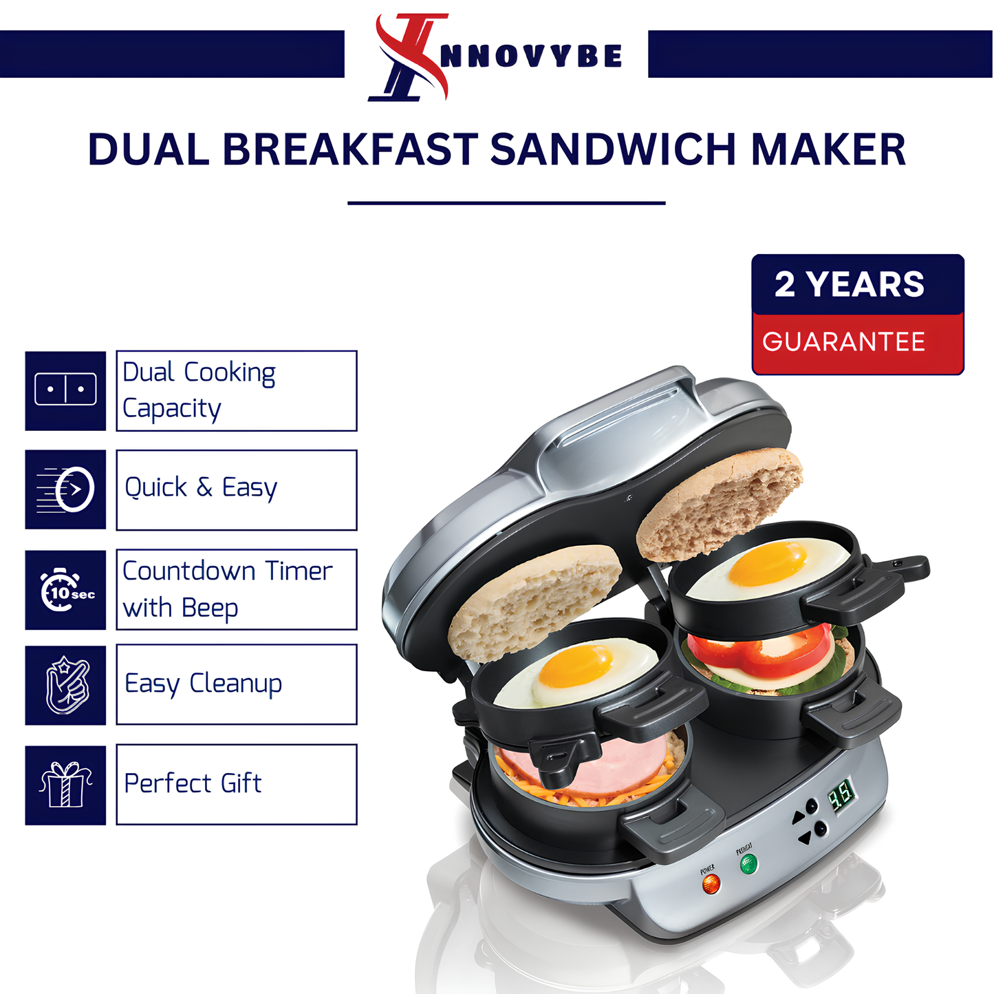 INNOVYBE™ Dual Breakfast Sandwich Maker