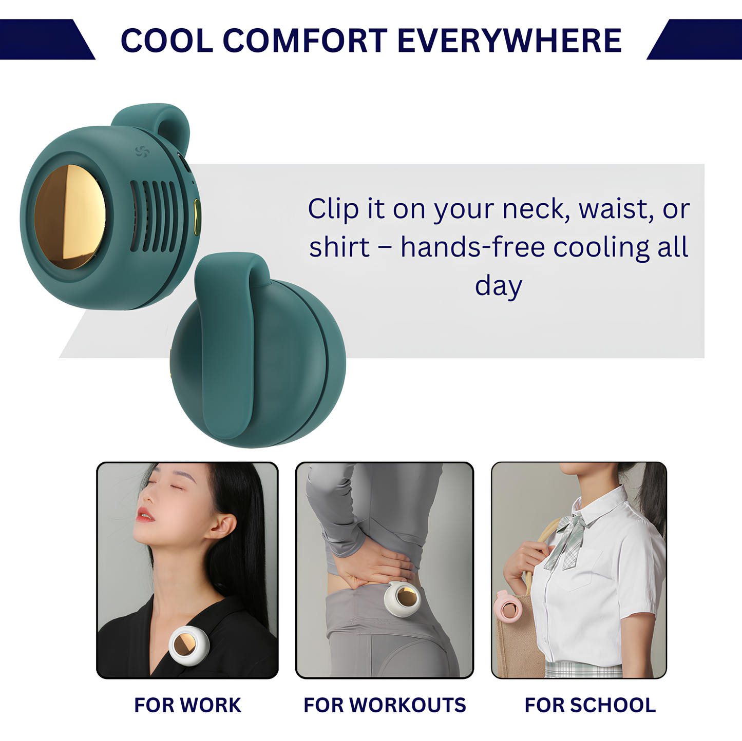 Innovybe™ Clip-On Bladeless Mini Fan