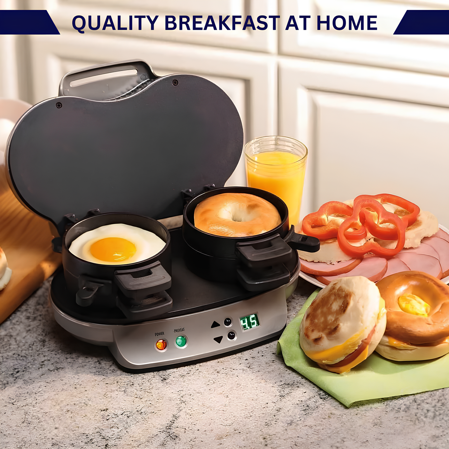 INNOVYBE™ Dual Breakfast Sandwich Maker