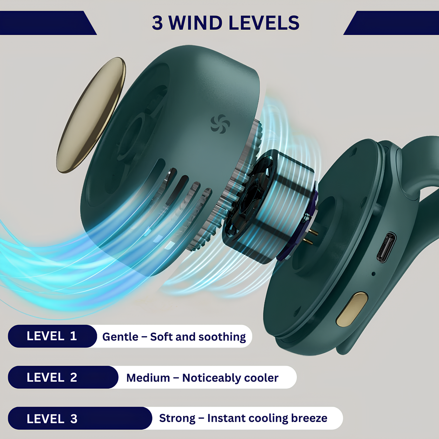 Innovybe™ Clip-On Bladeless Mini Fan