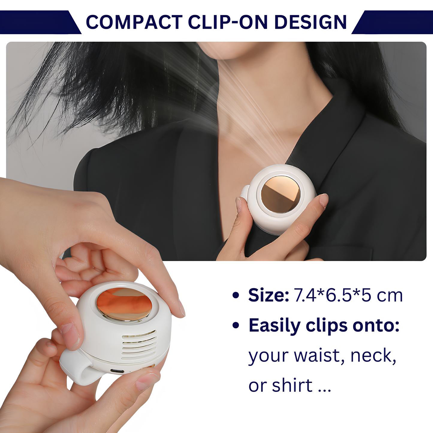 Innovybe™ Clip-On Bladeless Mini Fan