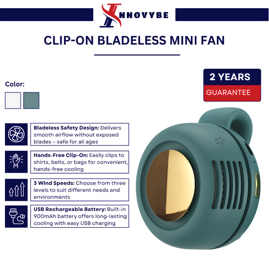 Innovybe™ Clip-On Bladeless Mini Fan